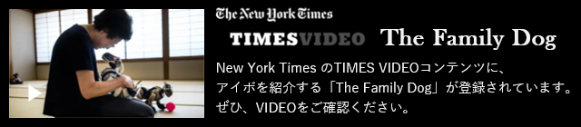 New York Times のTIMES VIDEOコンテンツに、アイボを紹介する「The Family Dog」が登録されています。